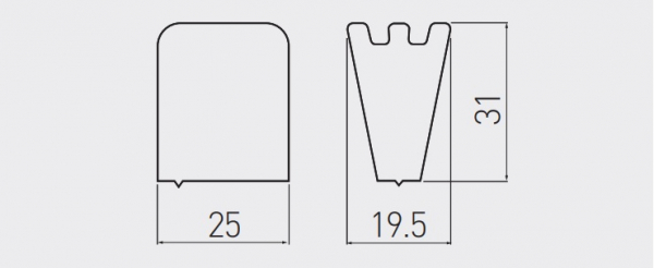 Buton mobila GANZA, alb mat [2]