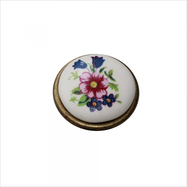 Buton mobila Spring Flower auriu [2]