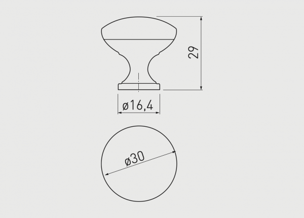 Buton mobila TERNI 30x29 mm, aluminiu [2]