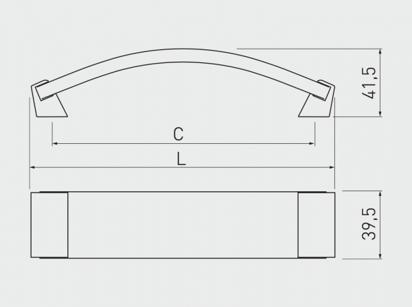 Maner mobila Roses 256 mm, crom si sticla alba [4]