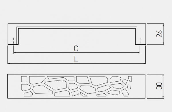 Maner mobila VERA 160 mm, titan [2]