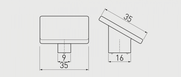 Buton mobila HILL inox [2]