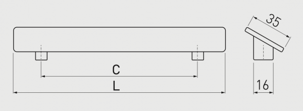 Maner mobila HILL 128 mm, inox [3]