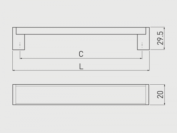 Maner mobila LUNA 256 mm Crom-Aluminiu [2]