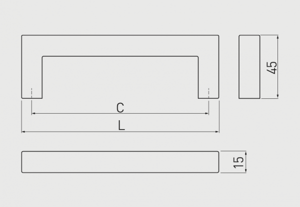 Maner mobila SKO 160 mm, inox [3]