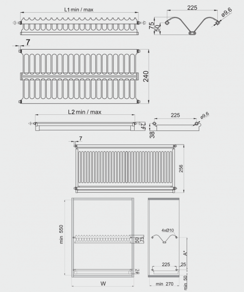Scurgator (picurator) vase, inox, doua rafturi [2]