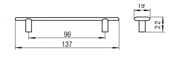 Maner antichizat CUTIT 96 mm, alama antichizata, 1053-140 [2]