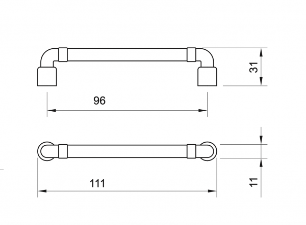 Maner mobila CUPRU 96 mm, WMN785 [3]