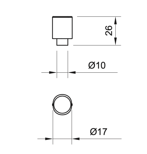 Buton WPO784 17x26 mm, Negru Antic [2]