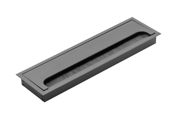 Trecere cabluri MERIDA 80x160 mm, negru mat [1]