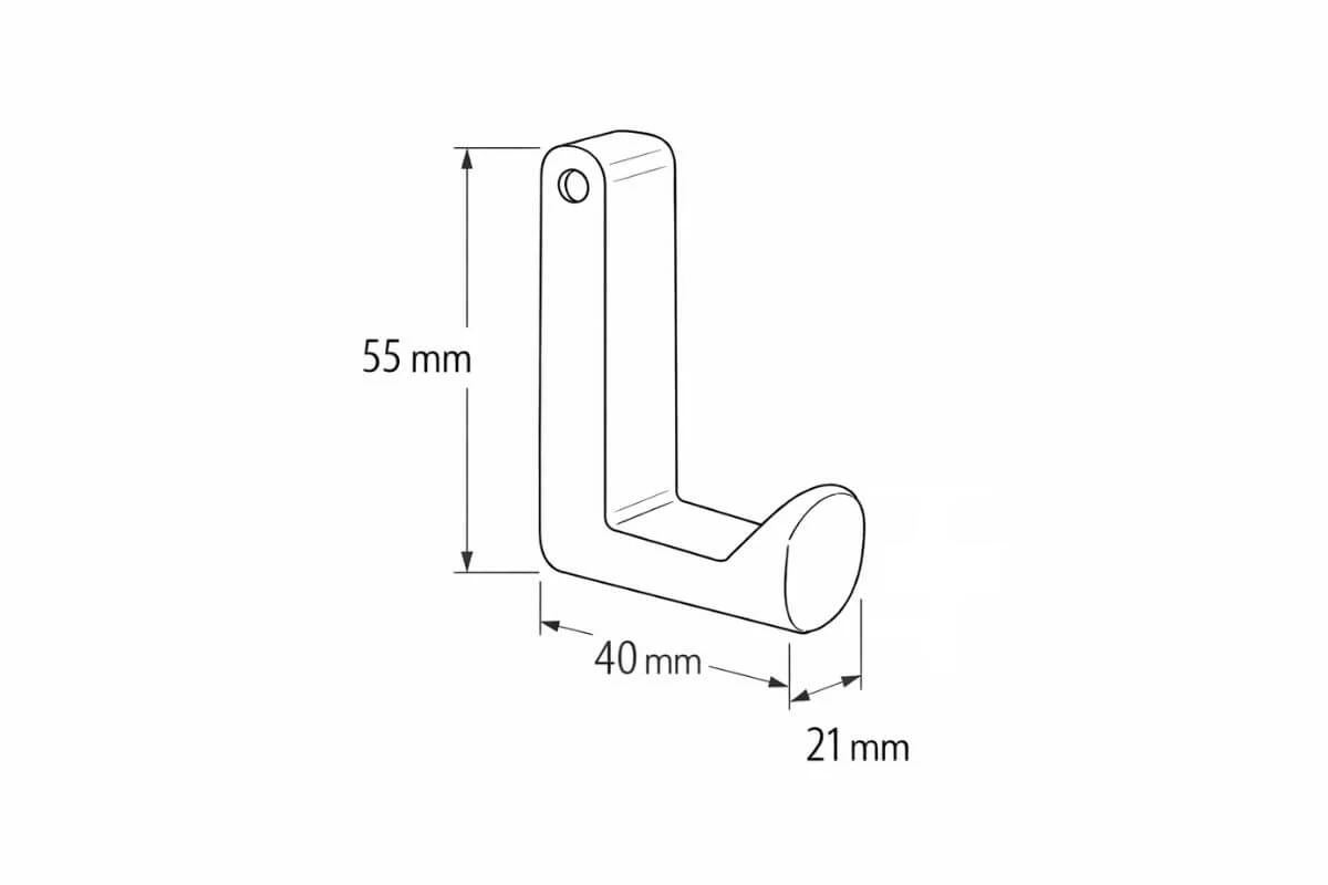 Agatatoare cuier ARKON, 55x21 mm, inox [4]