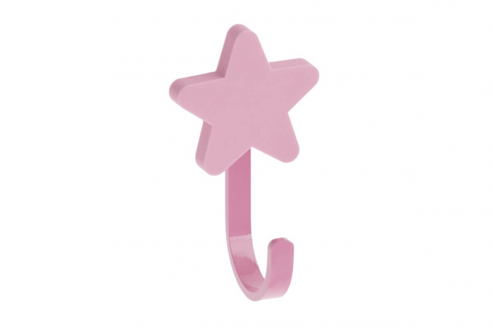 Agatatoare cuier copii STAR 50x85 mm, roz [1]