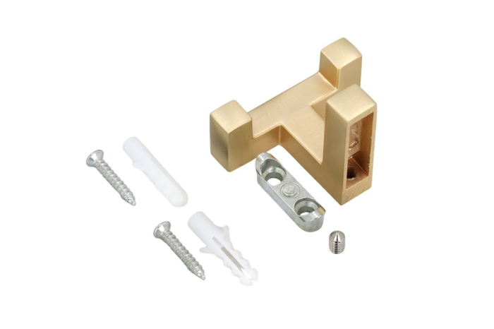 Agatatoare cuier DOUBLE, 52x40 mm, brushed gold [2]