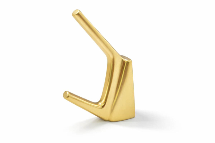 Agatatoare cuier DUO, 90x40 mm, brushed gold [2]
