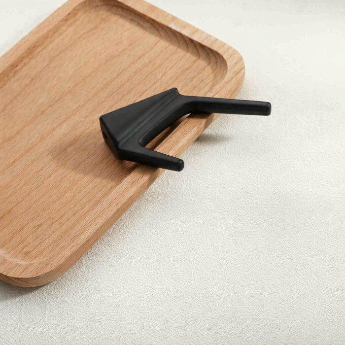 Agatatoare cuier DUO, 90x40 mm, negru mat [3]