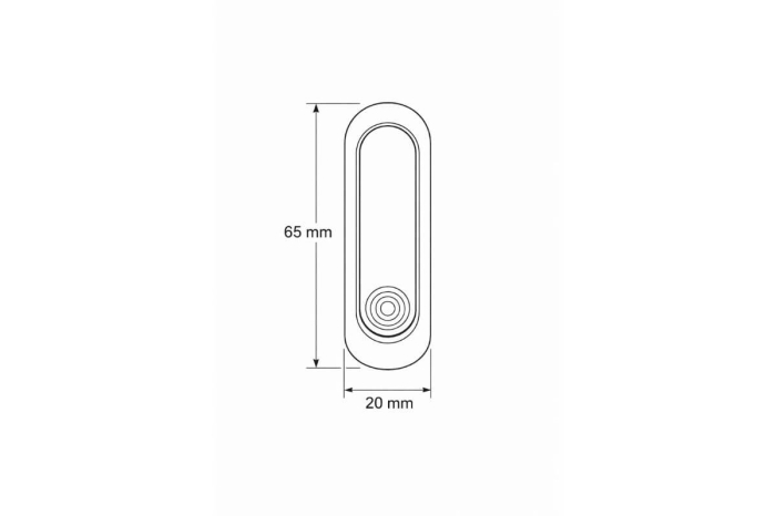 Agatatoare cuier MURANO, 65x20 mm, alb mat [6]