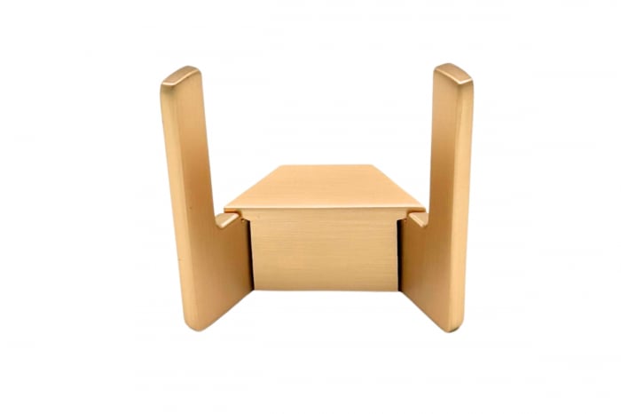 Agatatoare cuier SEVILLA, doua agatatori, 50x50x30 mm, brushed gold [3]