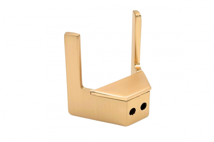 Agatatoare cuier SEVILLA, doua agatatori, 50x50x30 mm, brushed gold [5]