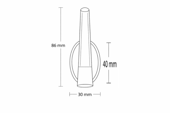 Agatatoare cuier SOLIS, 86x30 mm, negru mat [4]