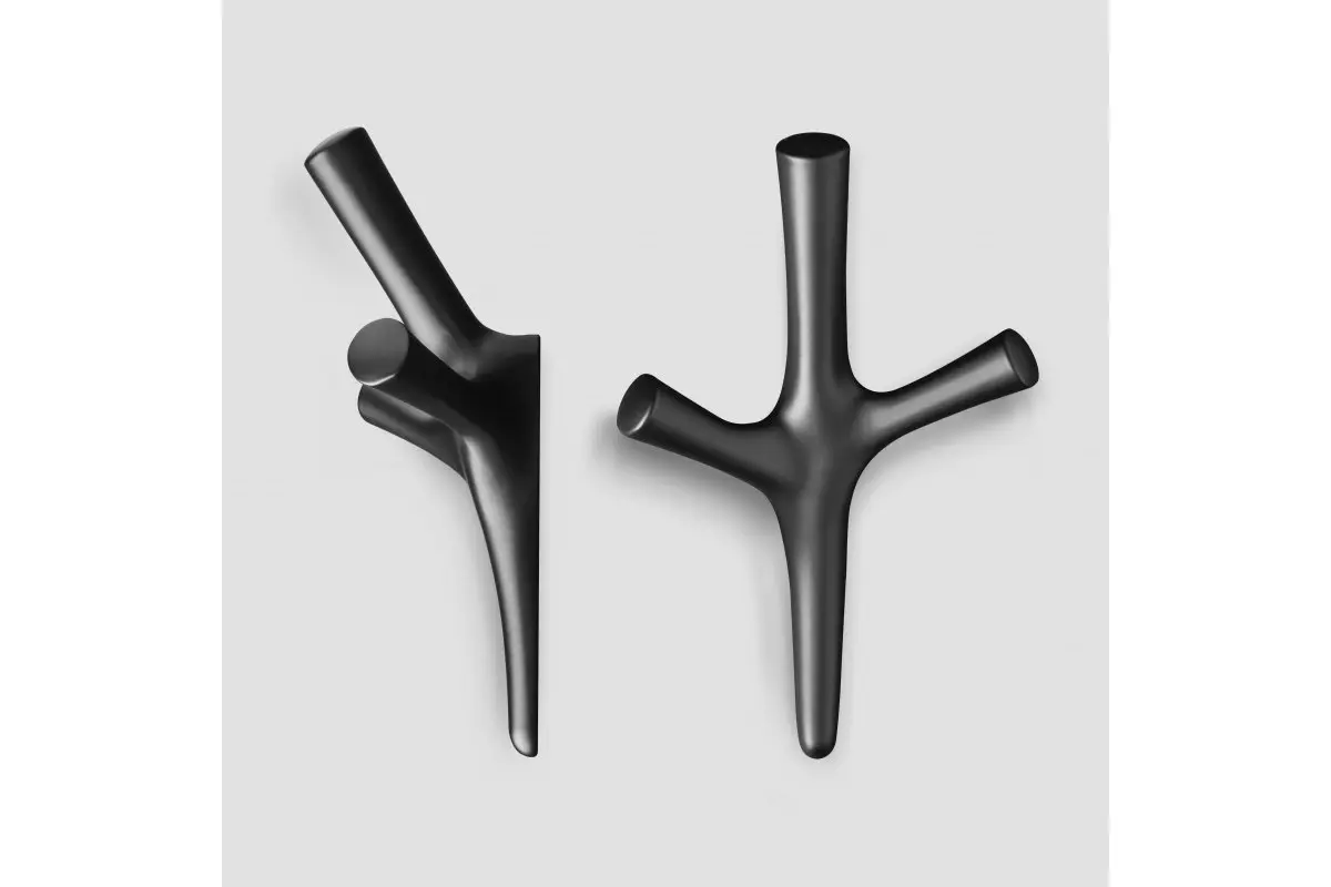 Agatatoare cuier Walencia 107x164 mm, 3 agatatori, negru mat [4]