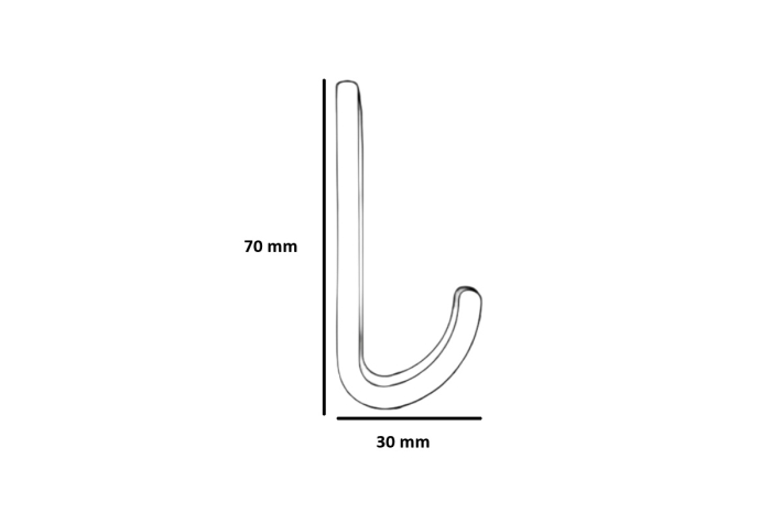 Agatoare cuier OSLO S, 70x30 mm, brushed gold [2]