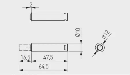 TIP-ON incastrabil usa mobila, scurt, magnet, alb [2]
