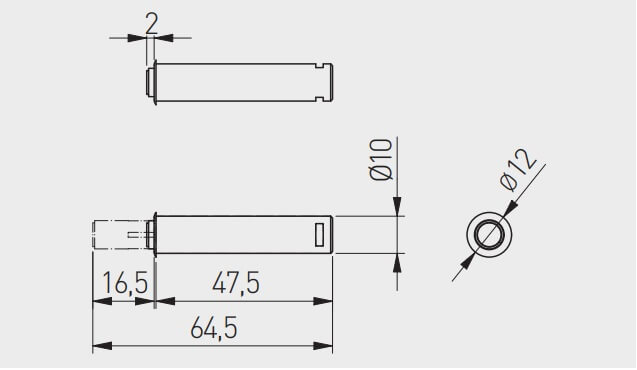 TIP-ON incastrabil usa mobila, scurt, magnet, antracit [2]