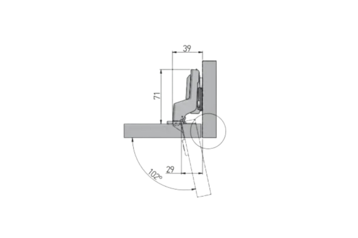 Balama incadrata Solid Plus, soft-close, reglaj excentric 3D [2]