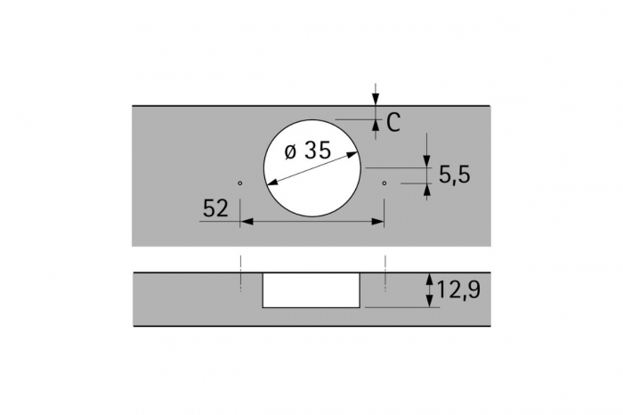 Balama incadrata, usa cu lezena, Sensys, soft-close, 95°, placuta inclusa, negru [2]