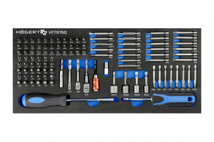 Banc de lucru cu 7 sertare, echipat cu 544 de piese [11]