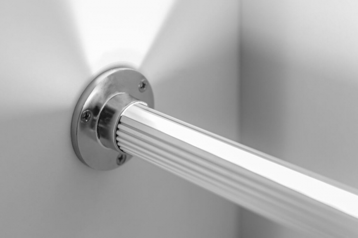 Bara haine aluminiu GLAX cu banda led, 2 ml, gri [3]