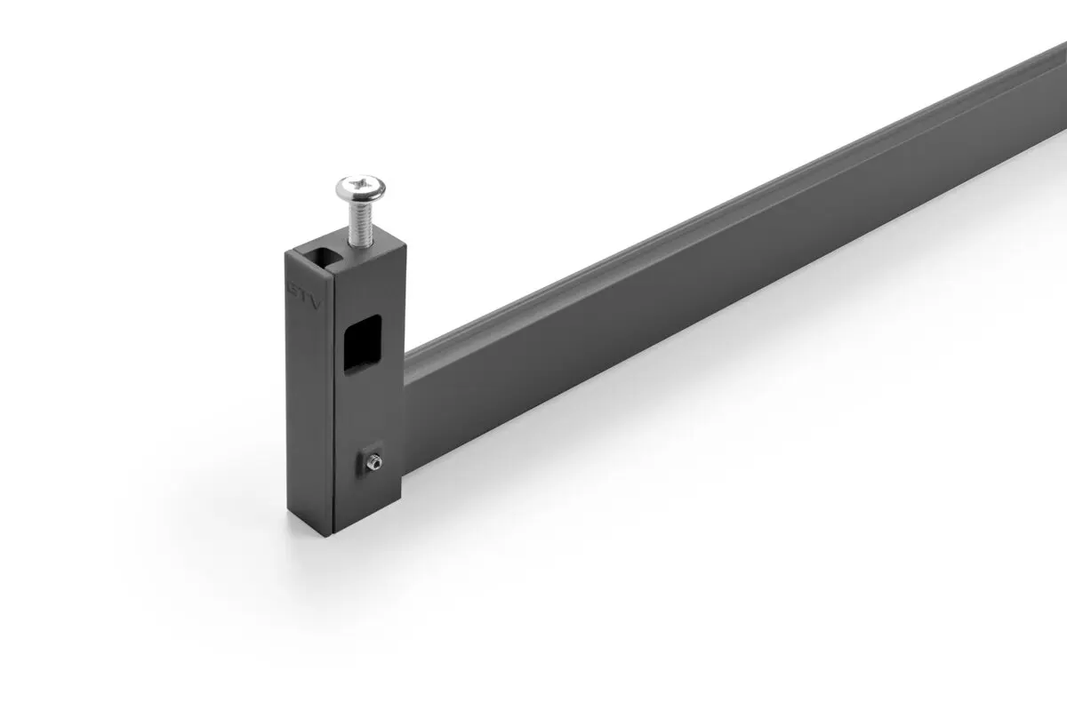 Bara haine DUO, canal LED, suporti laterali inclusi, L=3 m, antracit [3]