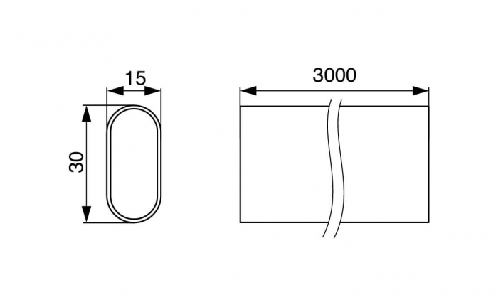 Bara haine ovala 30x15 mm, 3 ml, alb mat [3]