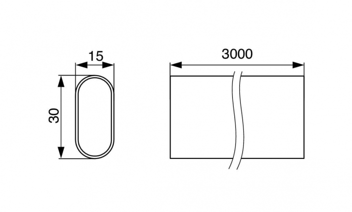 Bara haine ovala 30x15 mm, 3 ml, negru mat [2]
