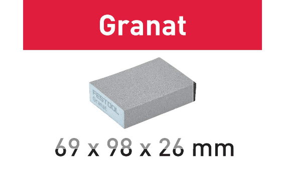 Burete de şlefuire 69x98x26 120 GR/6 Granat [3]