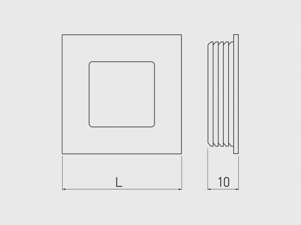 Buton mobila ingropat B226, 40x40 mm, negru mat [2]