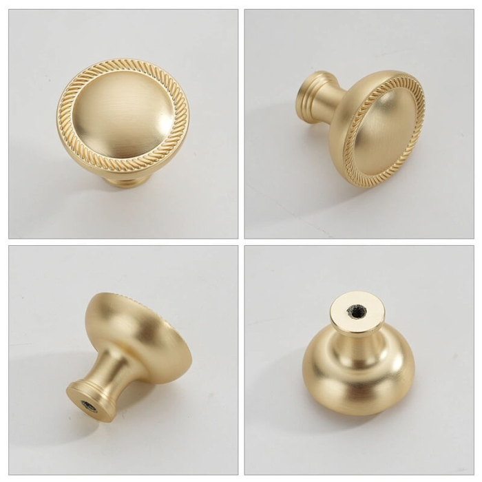 Buton mobila CROWN 32x30 mm, brushed gold [3]