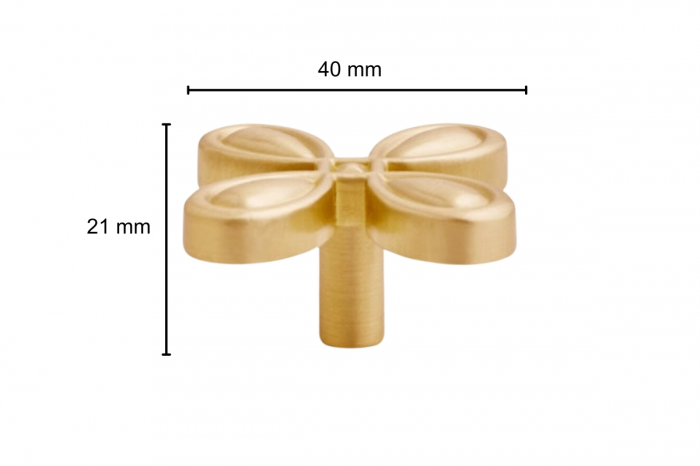 Buton mobila FLOWER 40x21 mm, alama [9]