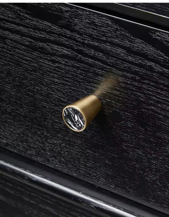 Buton mobila HK0041 24x28 mm, alama + marmura neagra [4]