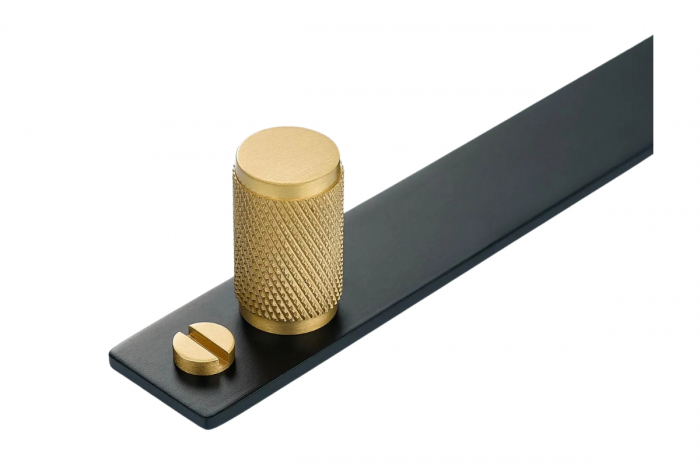 Buton mobila HK0052 128 mm, alama + sild negru [3]