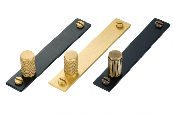 Buton mobila HK0052 128 mm, alama + sild negru [4]