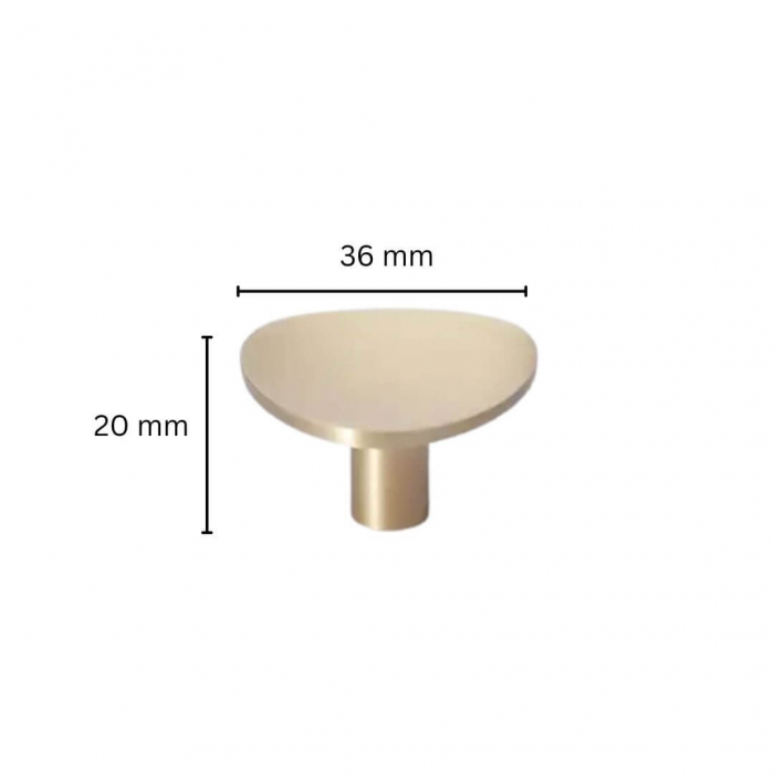 Buton mobila HK0454 36x20 mm, alama [6]