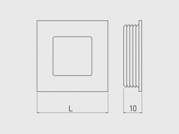 Buton mobila ingropat B226, 40x40 mm, aluminiu [4]