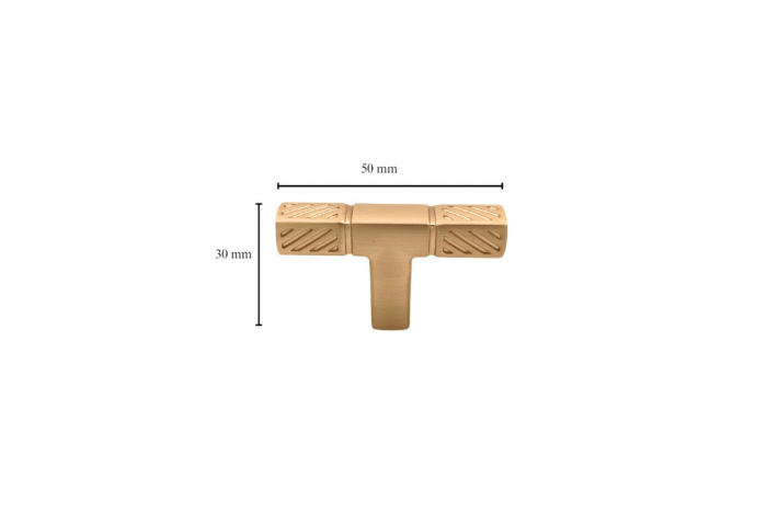 Buton mobila OVIEDO 50x30 mm, brushed gold [4]