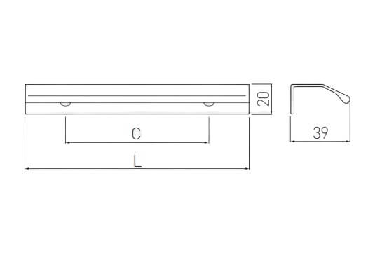 Maner mobila TREX CROSS 1200 mm, negru mat [4]