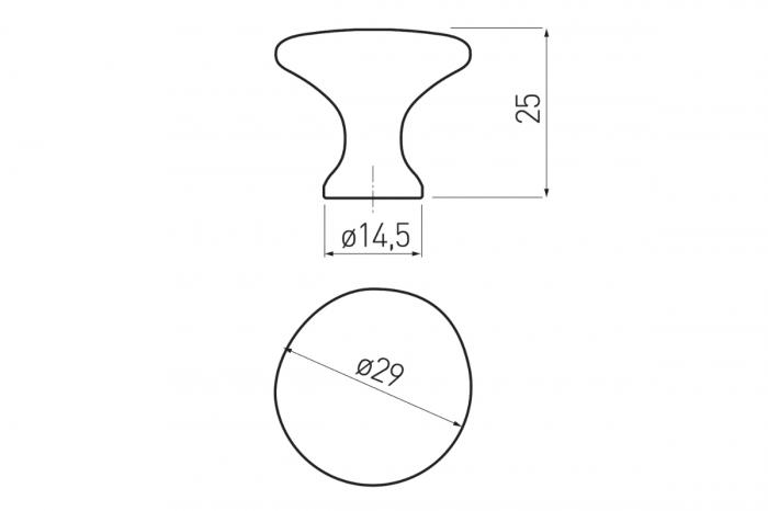 Buton mobila UDINE 29x25 mm, crom [3]