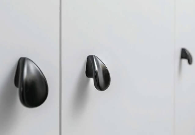 Buton mobila VENICE 28x46 mm, negru mat [2]
