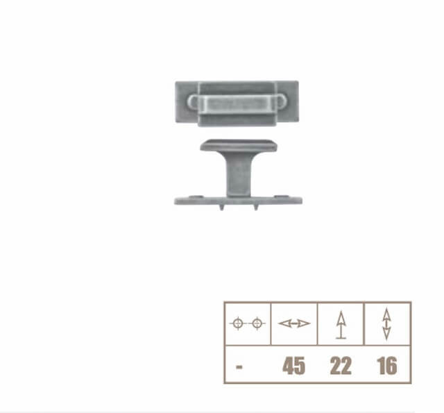 Buton mobila WPO118 45x22 mm, alama antichizata [3]