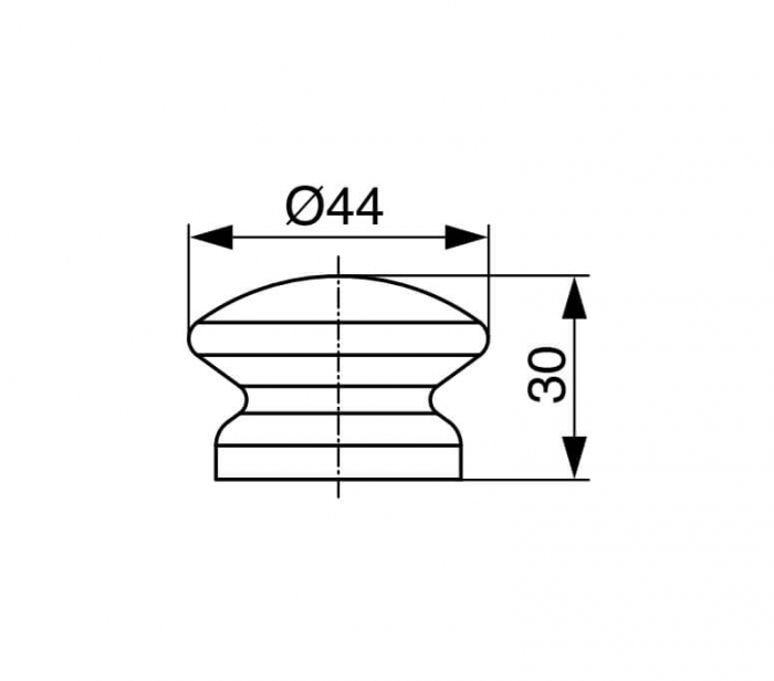 Buton mobila XT01 44x30 mm stejar natur lacuit [3]