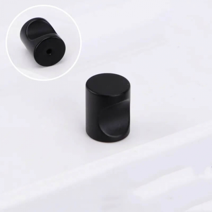 Buton mobila 6044 18x24 mm, negru mat [2]